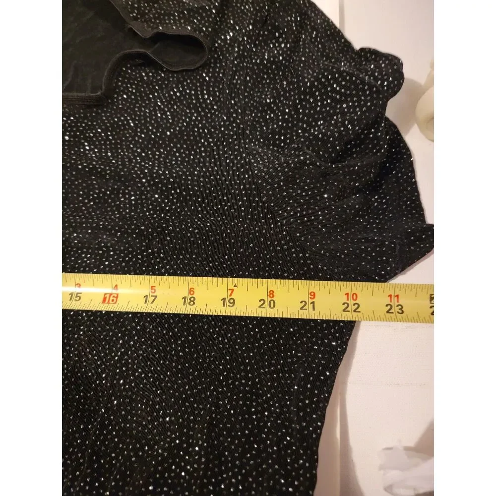 Vintage Long Ultra Dress New York Gown Black Sparkle 24W Made in USA 80s‎ 90s
